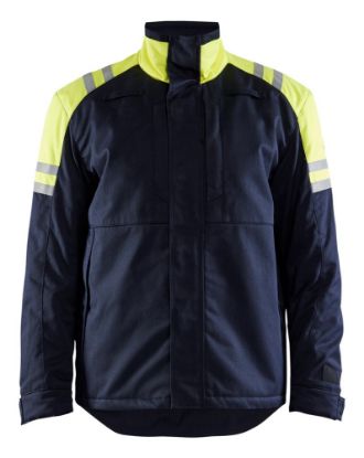Afbeeldingen van BLÅKLÄDER Winterjas Inherent Steel 4515 marineblauw/High Vis geel L