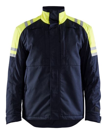 Afbeeldingen van BLÅKLÄDER Winterjas Inherent Steel 4515 marineblauw/High Vis geel M