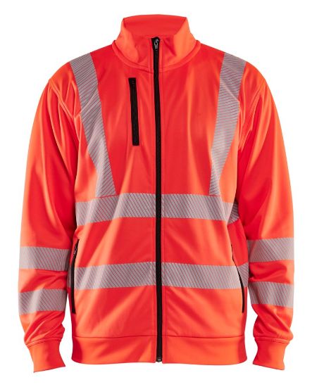 Afbeeldingen van BLÅKLÄDER Sweater met rits 3563 High Vis rood M