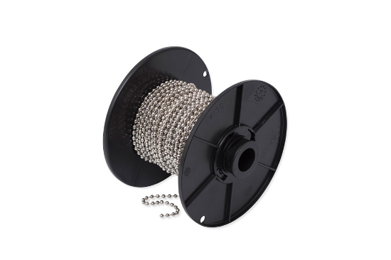 Afbeeldingen van Kogelketting messing vernikkeld 3,6MM 25M