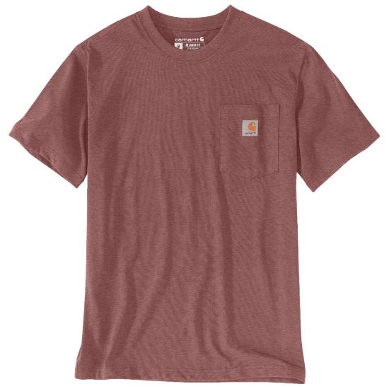Afbeeldingen van CARHARTT T-shirt met zak K87 103296 apple butter heather L