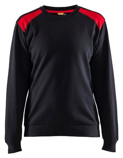 Afbeeldingen van BLÅKLÄDER Sweatshirt dames bi-colour 3408 zwart/rood S