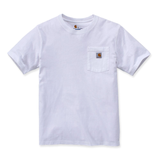 Afbeeldingen van CARHARTT T-shirt met zak K87 103296 wit S