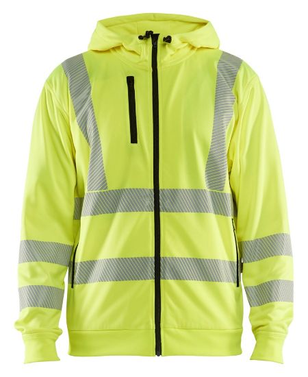 Afbeeldingen van BLÅKLÄDER Hoodie met rits 3565 High Vis geel L