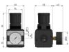 Afbeeldingen van Drukregelaar G½" 10bar met manometer 50MM BG3