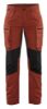 Afbeeldingen van BLÅKLÄDER Werkbroek service dames met stretch 7159 gebrand rood/zwart C30