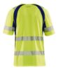 Afbeeldingen van BLÅKLÄDER T-shirt UV 3397 High Vis geel/marineblauw XS