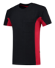 Afbeeldingen van TRICORP T-shirt bi-colour met borstzak 102002 navy/rood M