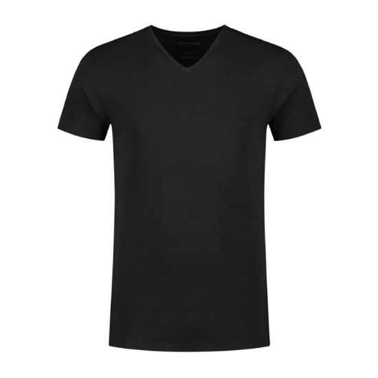 Afbeeldingen van SANTINO T-shirt V-hals Eco-Line Jonaz zwart 5XL