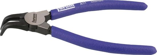 Afbeeldingen van FORUM Borgveertang t.b.v. buitenring gebogen kop gepolijst met geïsoleerde kunststof handgreep A21 180MM