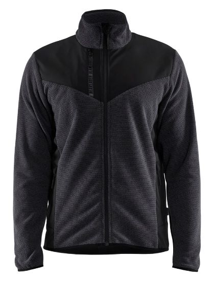 Afbeeldingen van BLÅKLÄDER Gebreid vest met softshell 5942 donkergrijs/zwart L