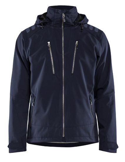 Afbeeldingen van BLÅKLÄDER Softshell jack 4749 donker marineblauw/zwart S
