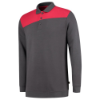 Afbeeldingen van TRICORP Polosweater bi-colour Naden 302004 donkergrijs/rood M
