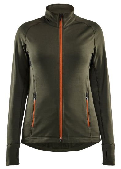 Afbeeldingen van BLÅKLÄDER Fleecejack dames 4745 woudgroen/roest M