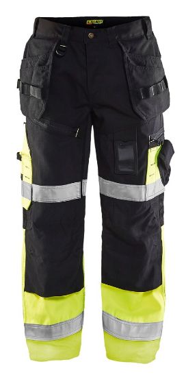 Afbeeldingen van BLÅKLÄDER Werkbroek X1500 1508 zwart/High Vis geel C60