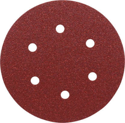 Afbeeldingen van KELFORT Klitschuurschijf rood 6-gat 150MM K80 10x