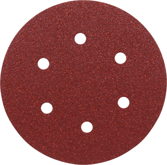 Afbeeldingen van KELFORT Klitschuurschijf rood 6-gat 150MM K80 10x