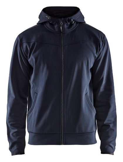 Afbeeldingen van BLÅKLÄDER Hoodie met rits 3363 donker marineblauw/zwart L
