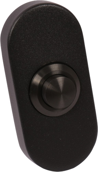 Afbeeldingen van OXLOC Beldrukker mat zwart RVS A2 ovaal