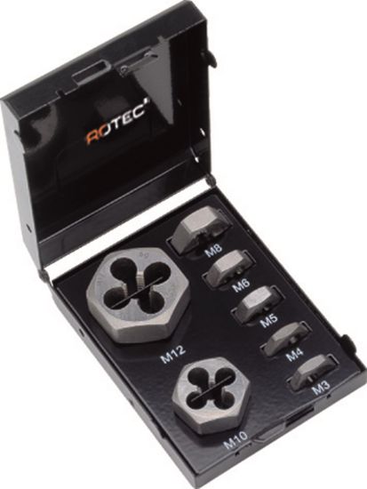 Afbeeldingen van ROTEC Snijmoerenset 370 7-delig M3-M12