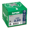 Afbeeldingen van SPAX Universele schroef verzonkenkop WIROX voldraad PZ1 3X20MM