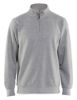 Afbeeldingen van BLÅKLÄDER Sweatshirt jersey met halve rits 3365 grijs mêlee L