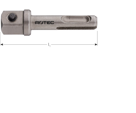 Afbeeldingen van ROTEC Adapter SDS-Plus > vierkant ½" met stift 60MM 