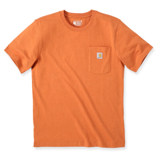 Afbeeldingen van CARHARTT T-shirt met zak K87 103296 marmalade heather M
