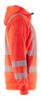 Afbeeldingen van BLÅKLÄDER Hoodie met rits 3565 High Vis rood 3XL