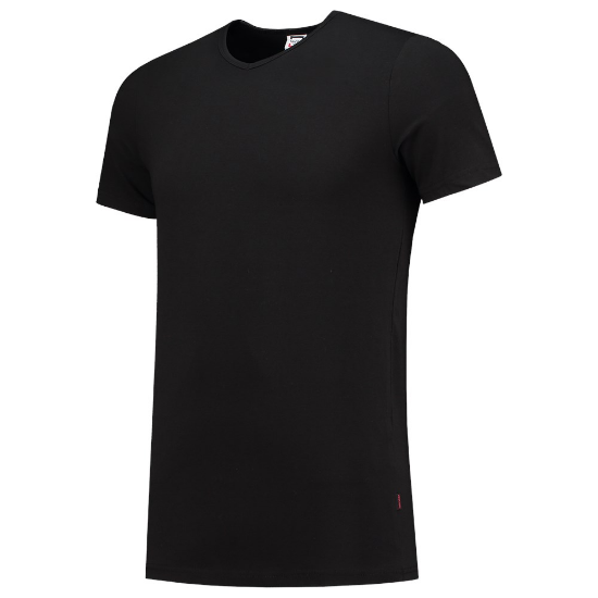 Afbeeldingen van TRICORP T-shirt elastaan Slim-Fit V-hals 101012 zwart M