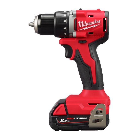 Afbeeldingen van MILWAUKEE Accu boorschroefmachine compact M18BLDDRC-202 18V 2x 2,0Ah in HD-Box