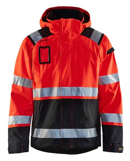 Afbeeldingen van BLÅKLÄDER Shelljack 4987 High Vis rood/zwart XS