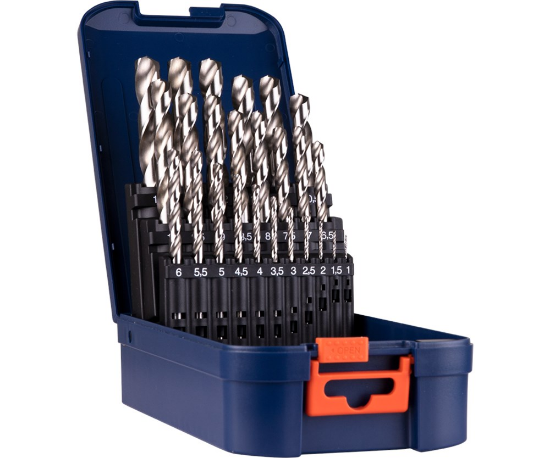 Afbeeldingen van ROTEC Metaalborenset 105 DIN338 type N 25-delig 1-13MM ABS