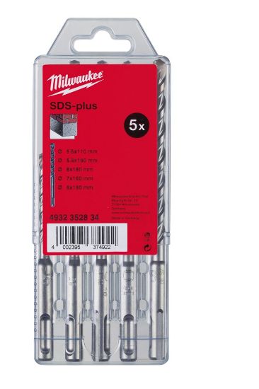 Afbeeldingen van MILWAUKEE Hamerborenset SDS-Plus M/2 type 3