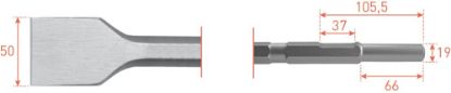 Afbeeldingen van ROTEC Spadebeitel zeskant 21/19X61MM 50X300MM