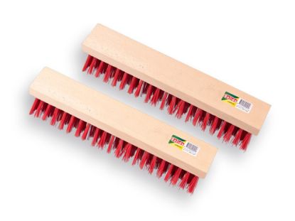 Afbeeldingen van Borstelset PVC tbv schoenveger RVS groot 2x