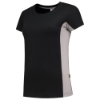 Afbeeldingen van TRICORP T-shirt bi-colour dames 102003 zwart/grijs XS