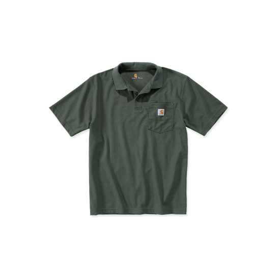 Afbeeldingen van CARHARTT Werkpolo met zak K570 moss XS