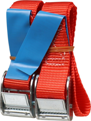 Afbeeldingen van KELFORT Spanband rood set 25MM 1,0M met klemgesp 2x