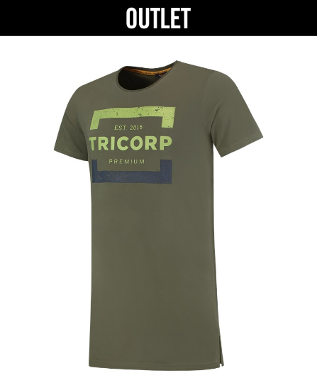 Afbeeldingen van TRICORP T-shirt Premium heren lang 104001 army S