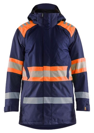 Afbeeldingen van BLÅKLÄDER Winterparka 4485 marineblauw/High Vis oranje S