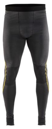 Afbeeldingen van BLÅKLÄDER Lange onderbroek 100% merino XLIGHT 1844 donkergrijs/geel L