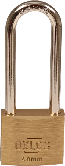 Afbeeldingen van OXLOC Cilinderhangslot EV messing hoog