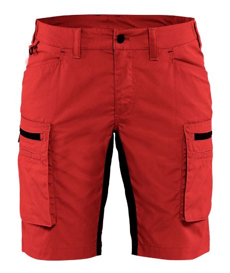 Afbeeldingen van BLÅKLÄDER Short service dames met stretch 7149 rood/zwart C36