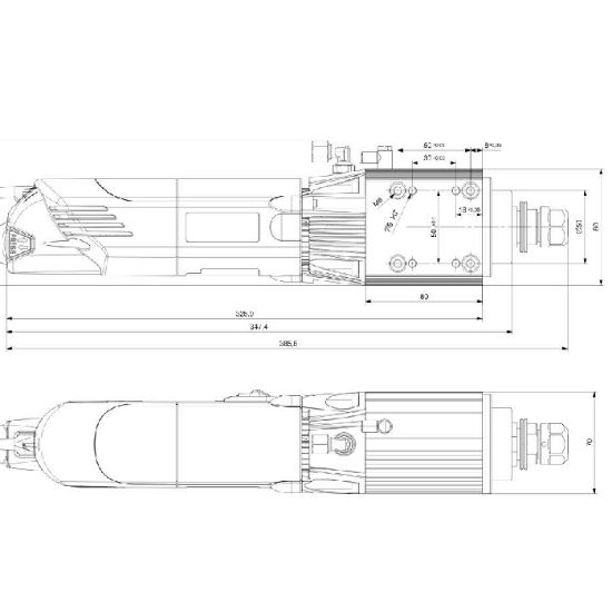 Afbeeldingen van AMB-ELEKTRIK Freesmotor FME-W DI ER16 1400W 8MM + SK20