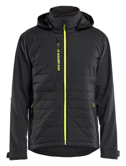 Afbeeldingen van BLÅKLÄDER Hybride jack 4743 zwart/High Vis geel 3XL