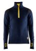 Afbeeldingen van BLÅKLÄDER Sweater wol 4630 donkerblauw/geel XS