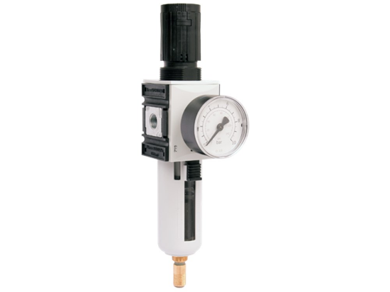 Afbeeldingen van Drukregelaar G⅜" 5µ 8bar met manometer 50MM