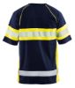 Afbeeldingen van BLÅKLÄDER T-shirt UV 3337 marineblauw/High Vis geel L
