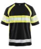 Afbeeldingen van BLÅKLÄDER T-shirt UV 3337 zwart/High Vis geel 2XL